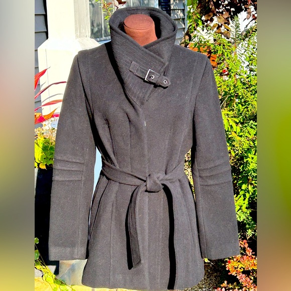 ANDREW MARC NEW YORK s8 blk wool/cashmere bld coat Super soft! Gently loved - Picture 2 of 6